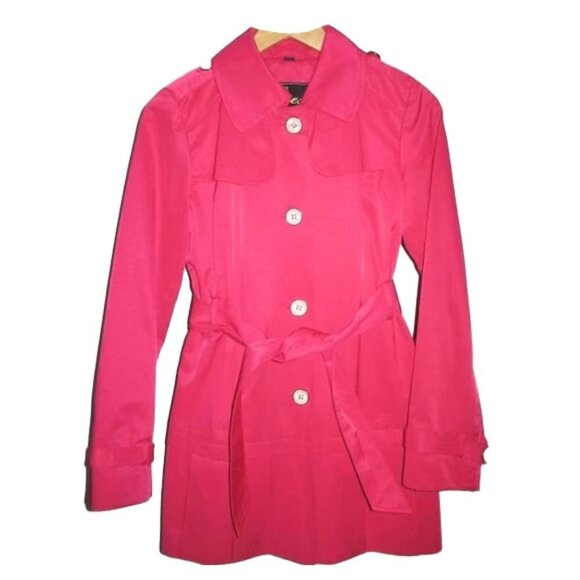🆕 GUESS pink Trench Coat Size small - Picture 1 of 4